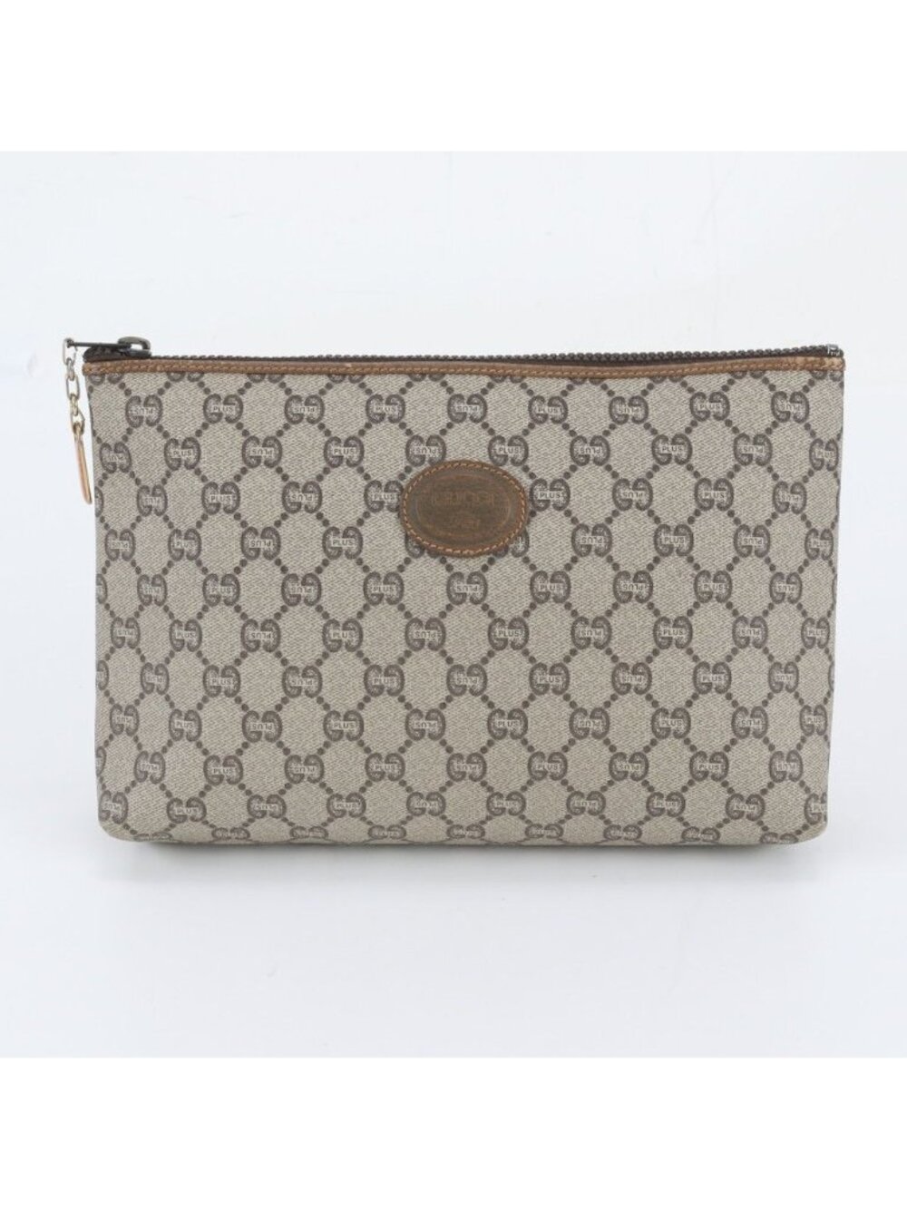 Gucci Vintage GG Plus Leather Clutch Pouch Business